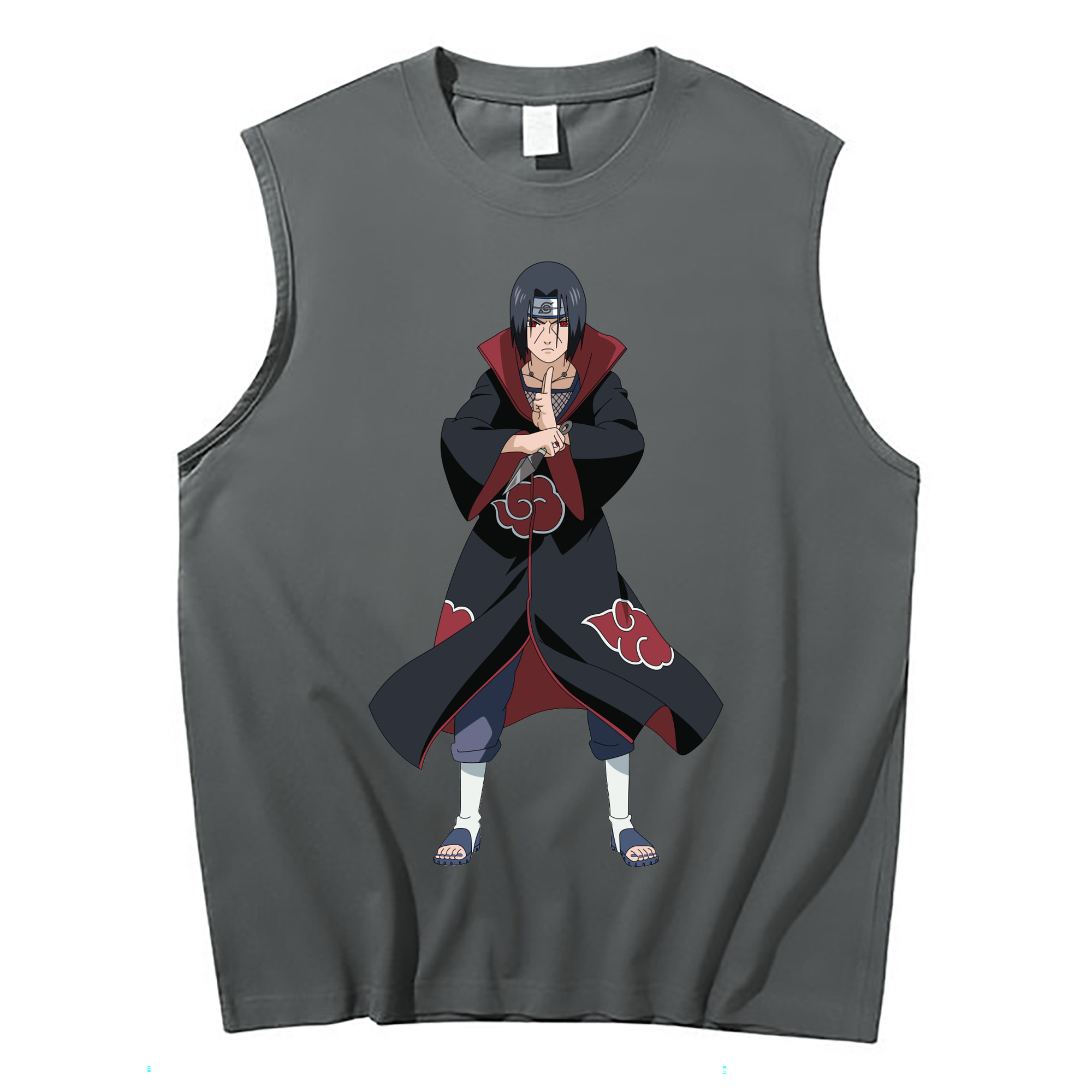 （画像用） NARUTO -ナルト- うちは イタチ Uchiha Itachi コットン100％タンクトップ（フロントプリント）